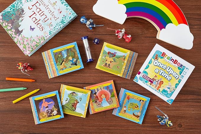 BrainBox BrainBox Once Upon a Time Card Game - Memory & Observation Game, Family-Friendly Fairy Tale Trivia Game for Kids & Adults, Ages 8+, 1+ Players, 10 Minute Playtime, Made by Green Board Games