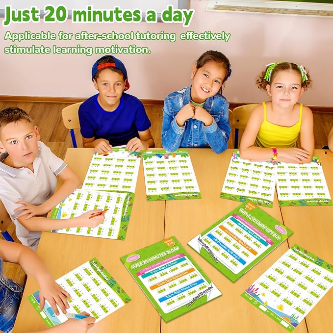 Addition and Subtraction Workbook Triple Digit Math Practice Worksheets for 2nd 3rd Grade, Addition&Subtraction Worksheets One Page A Day Math for Ages 6-9, Math Repetition Exercise Daily, 56 Pages