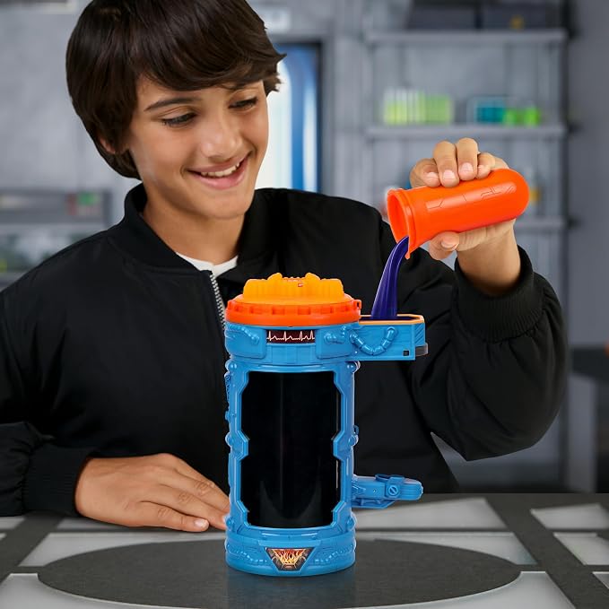 MrBeast Lab Hyper Fusion Mutators, Experiment & Create The Fire Panther, Add Mutation Fluid, Press The Fingerprint Scanner & Reveal The Panther, Over 20 Points of Articulation, Collect All 3