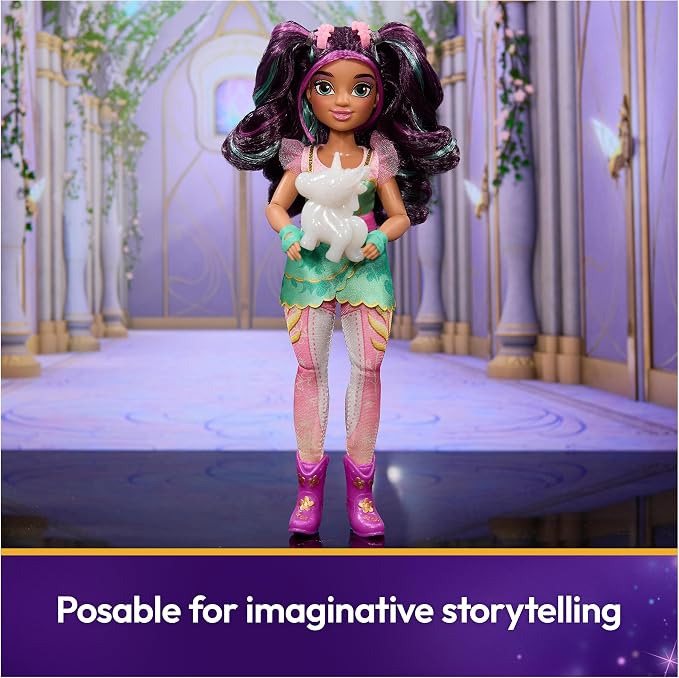 Unicorn Academy, Power of Friendship Ava Doll with Plushie Figure & 7 Fashion Accessories, 9.5”, Dolls & Unicorn Toys for Girls Ages 4 and up
