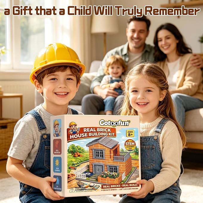 Mini House Building Kit for Kids Ages 8+, Tiny House Building Toy with Real Mini Bricks, STEM DIY Construction Set, Garden Villa Architecture Craft Gift for Boys and Girls