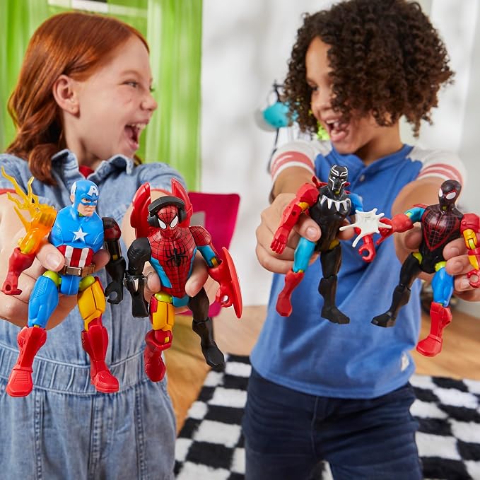 Spider-Man MixMashers Marvel Iron Spider Custom Spider-Man Mix-and-Match Deluxe Action Figure & Accessories, 5-Inch-Scale (12 cm) Super Hero Toys, Ages 4+