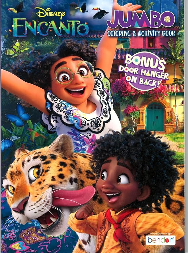 Disney Princess Coloring Book Activity Set for Kids Featuring Disney Princess, Encanto, Moana and Frozen