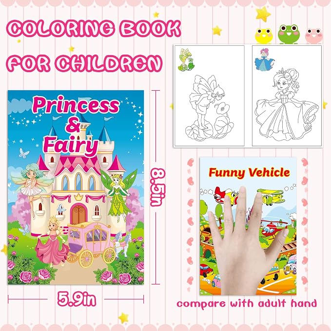 Kalysky 15Pack Small Coloring Books (8.5 x 5.9 inch) for Toddlers 1-3 3-5,Bulk Coloring Books for Kids Ages 2-4 4-8,Party Favors Carnival Prizes Goodie Bag Stuffer,Activity Books for Kids