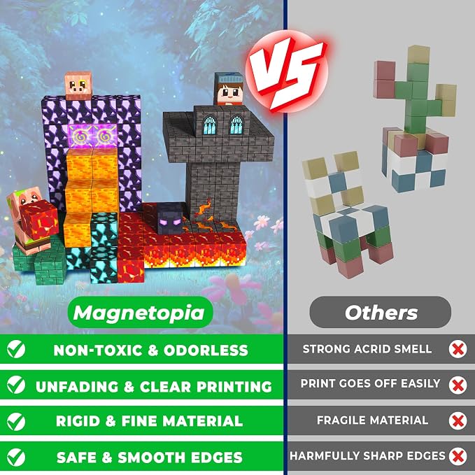 Magnetic Blocks with Light up Blocks -150PCS Magnetic Blocks for Kids Ages 4 5 6 7 8+, Magnetic Building Blocks Cubes, STEM Learning Toy for Kids, Easter Birthday Gift for 3-8 Year Old Boys Girls