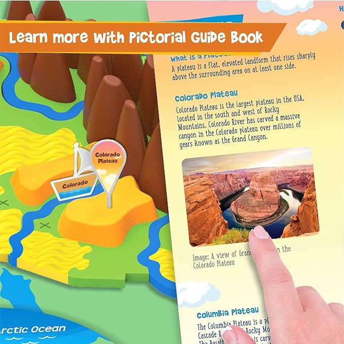 Imagimake Mapology Physical Features USA Puzzle | Mountains, National Parks, Rivers & Lakes 3D Puzzle Toys for Ages 8-13 | Educational Toys | Classroom Must-Haves | Back to School Gifts for Kids 8-12