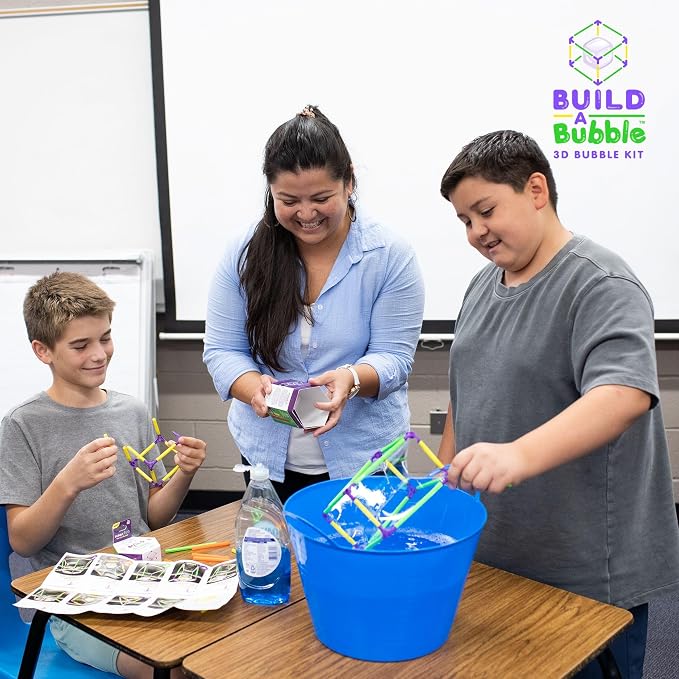 Build A Bubble Montessori 3D Bubble Maker Kit for Kids 8&Up – Fun-Filled, Screen Free Toy - 57-Piece STEM Building Toys Kit– Indoor Educational STEAM Bubble Toys That Help Your Child's Development