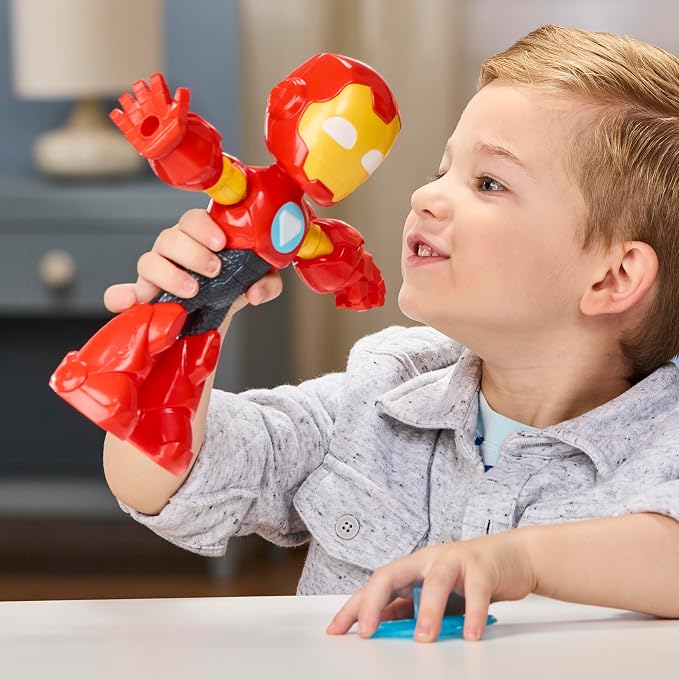 Marvel Iron Man and His Awesome Friends Supersized Iron Man Action Figure, 9-Inch (22.8 CM) Super Hero Toys for Kids, Ages 3+