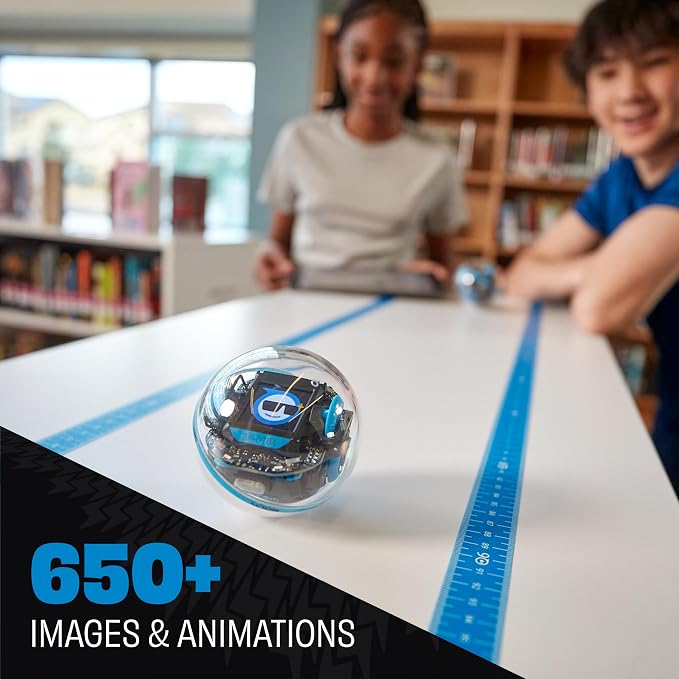 Sphero Bolt+ Coding Robot | Program with Draw, Blocks, Python & JavaScript, Animated LCD Screen, Ages 8+, Durable, Qi Charging, Waterproof