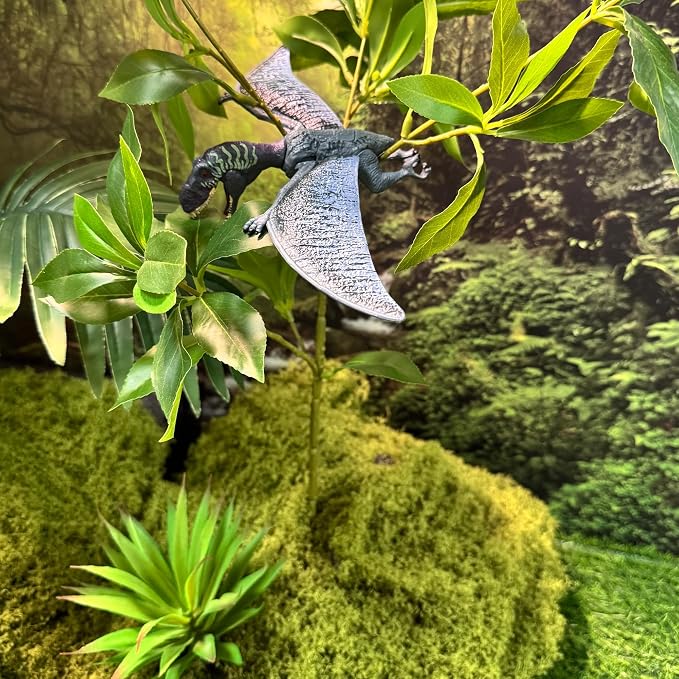 EKU Dinosaur Toys Wing Flapping Pterodactyl Toy Eudimorphodon, Head Moves Attack Brachiosaurus Styracosaurus Realistic Dino Action Figures for Kids 3-12 Boys Girls Jurassic World Toys
