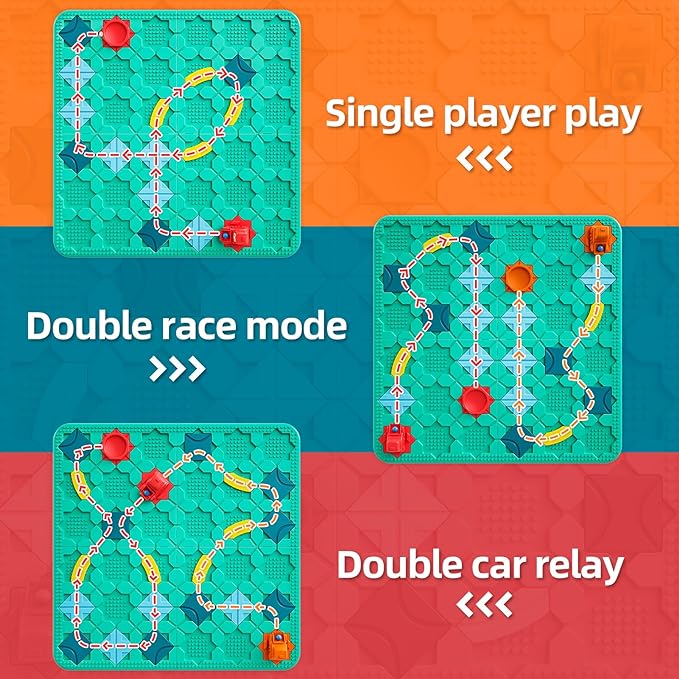 Logical Road Builder Games, STEM Family Board Game, Large Educational Smart Brain Teasers Puzzles Toys, Preschool Learning Early Montessori Birthday Gifts for Kids Boys Girls Age 4-8 Year Old