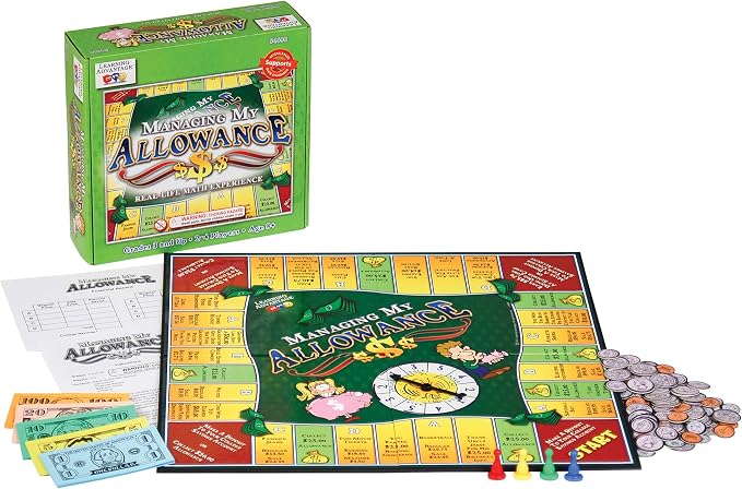 LEARNING ADVANTAGE Managing My Allowance Money Game | for Ages 8+ | Teach Financial Literacy | First Money Experience for Kids