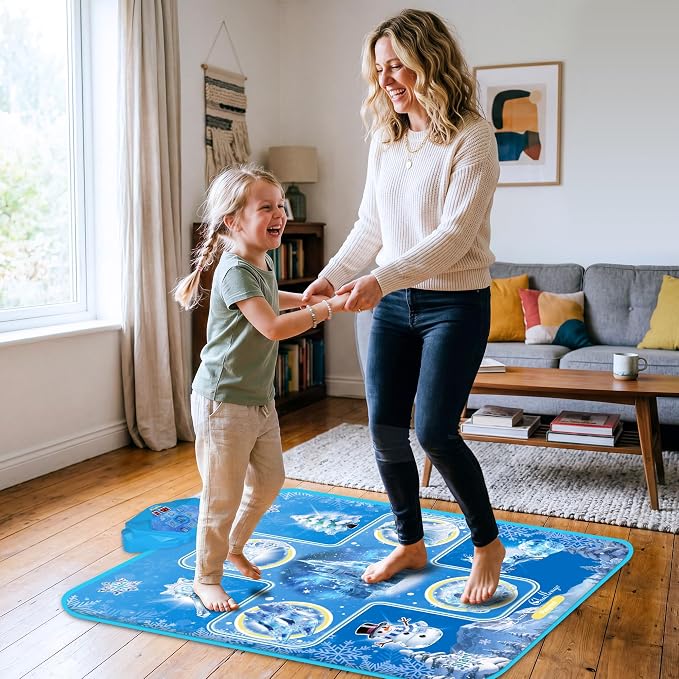 Kusntin Dance Mat for Kids, Adjustable Volume, Built-in Music, 5 Game Modes, Dancing Game Pad for 3 4 5 6 7 8+ Year Old Girls Boys, Dance Toys Gifts, Perfect Xmas Birthday Gifts…