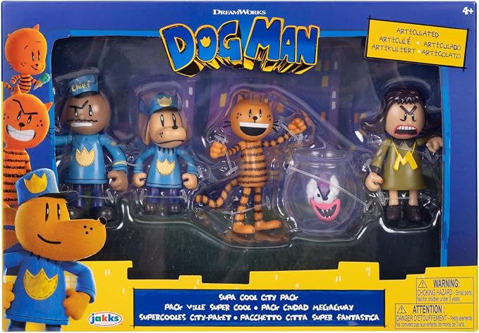 Dog Man 2.5" Inch Figures 5-Pack Multipack from Jakks Pacific's Wave #3
