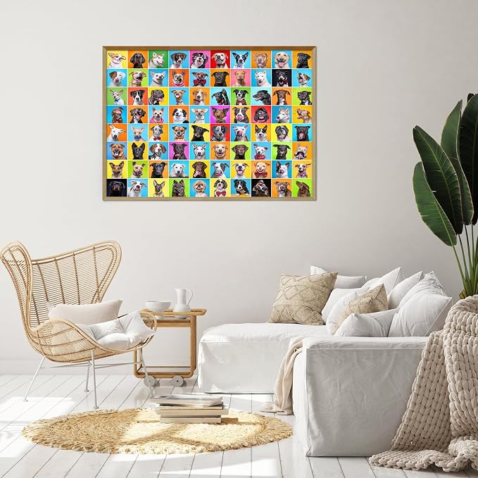 Puzzles for Adults 1000 Pieces, Jigsaw Puzzle, Dog Photo Booth, Fun Challenging Game, Interlock Perfectly No Dust, Gifts for Father's Mother’s Day