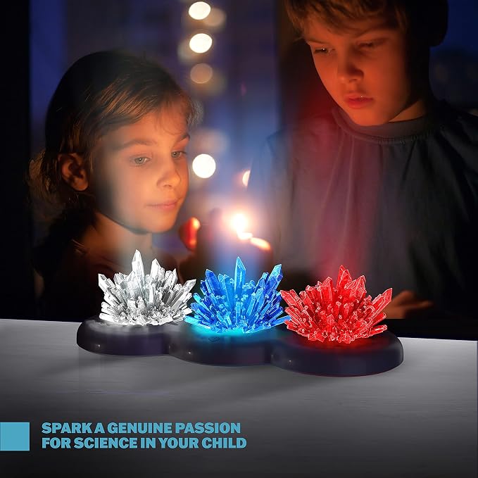 Light-up Crystal Growing Kit for Kids - Science Kits for Kids Age 8-12 - 6 7 8 9 10 Year Old Boy Birthday Gifts - Gifts for Girls - STEM Toys for 7 Year Old Boys, Experiment Crafts for Age 10-12 Years