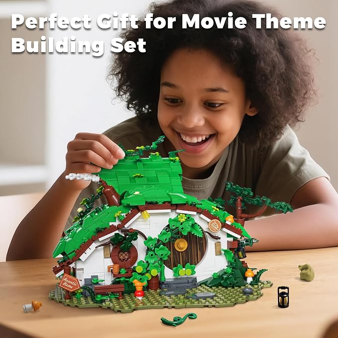 Movie-Inspired Building Set for Adults, 1088 Pieces Collectible Cottage Model Kit with Openable Doors & Panels, Architecture DIY Creative Toys Idea