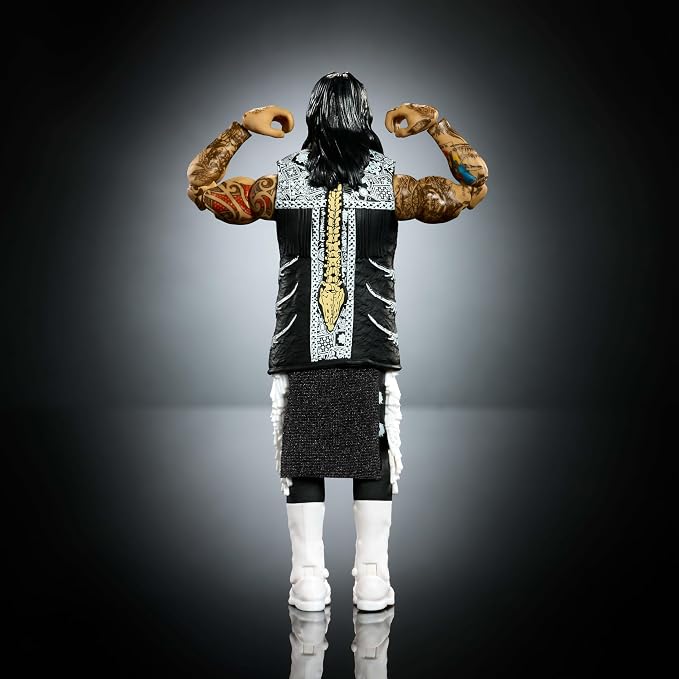 Mattel WWE Ultimate Edition Action Figure & Accessories Set, “Dirty” Dominik Mysterio 6-inch Collectible with Swappable Heads & Hands, 30 Articulation Points