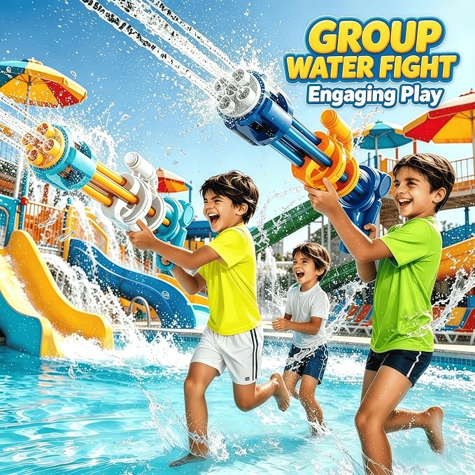 2 Pack Water Guns for Kids, Soaker Squirt Water Gun Toys, Beach Backyard Party Play Game Activities, Outdoor Swimming Water Pool Guns Birthday Gifts Toy for Kid Adults Ages 4-8 8-12 Boys Girls