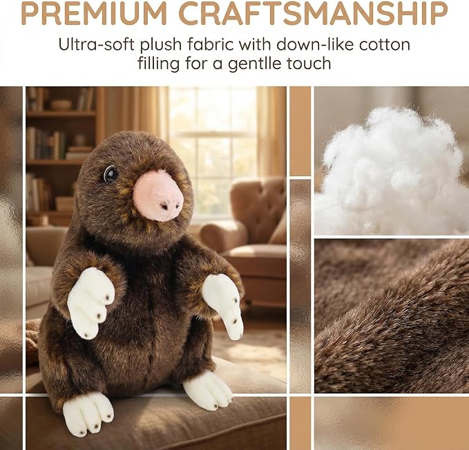 Simulation Little mole Plush Toy, Cute Mole Stuffed Animal, Soft for Kids Decor……