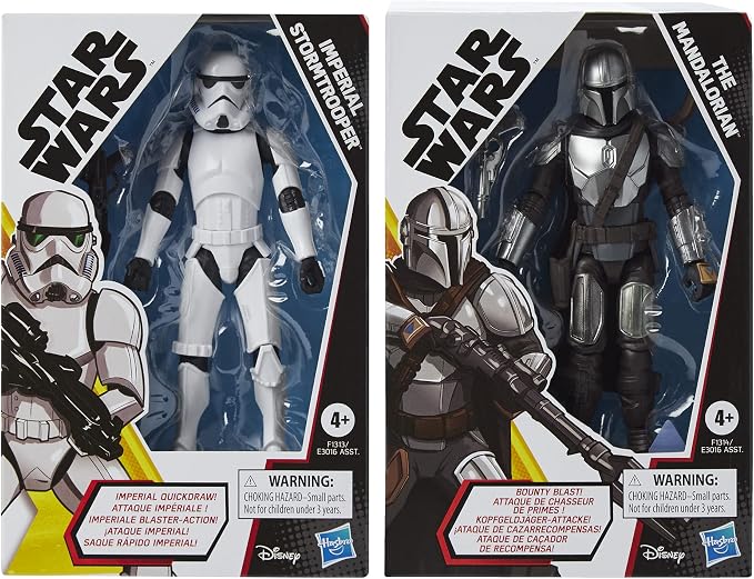 STAR WARS Galaxy of Adventures The Mandalorian 5-Inch-Scale Figure 2 Pack with Fun Blaster Accessories, Toys for Kids Ages 4 and Up (Amazon Exclusive)