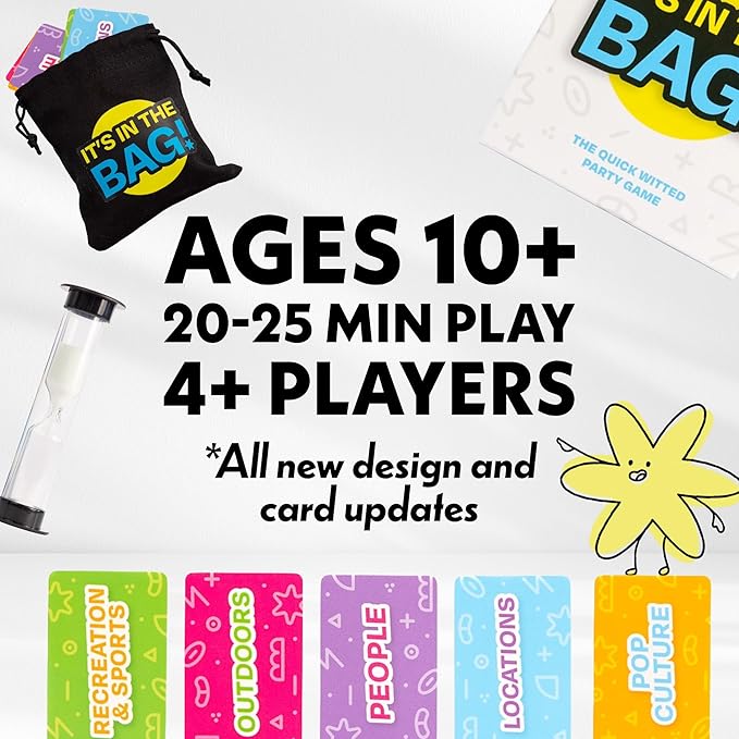 It’s in The Bag - Ultimate Family Game for Game Night, 3 Rounds of Wild Easy Fun! New Redesign of the Viral Party Game for Adults, Groups, and Kids - 25-30 Minutes, 4+ Players