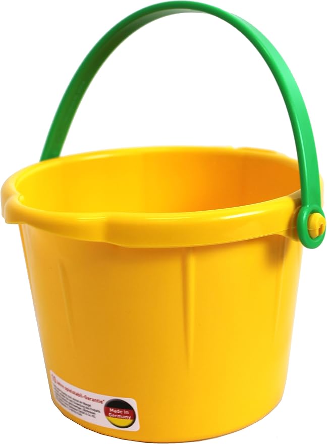 Spielstabil 4" Sand Pail Beach Toy - Beach Bucket for Kids - Perfect Toddler Beach Essentials - Made in Germany (Colors Vary)