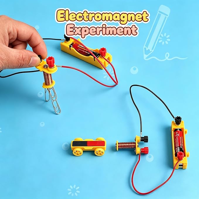 EXBEPE Magnet Kit Physics Science Electromagnet Experiment Set for Education Science Experiment Tools Teacher Classroom Supply