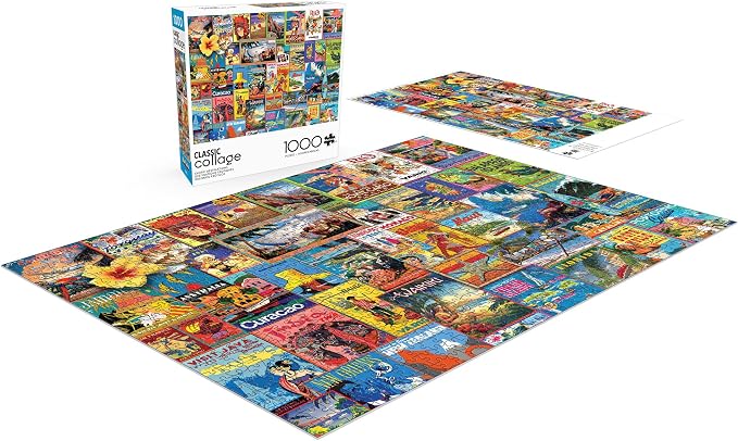 Buffalo Games Lewis T Johnson Exotic Destinations 1000 Piece Jigsaw Puzzle - Multicolor, 26.75 x 19.75 in - Includes Poster - Puzzles for Adults - Focus & Relaxation