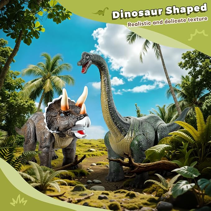 Dinosaur Ride On Toy Cars for Kids,Twinkoo Realistic Brachiosaurus Push Car with Three Sound Effects,Sound and Light Effects PP Wheels for Indoor/Outdoor Play,Best Gift for Kids(Brachiosaurus)