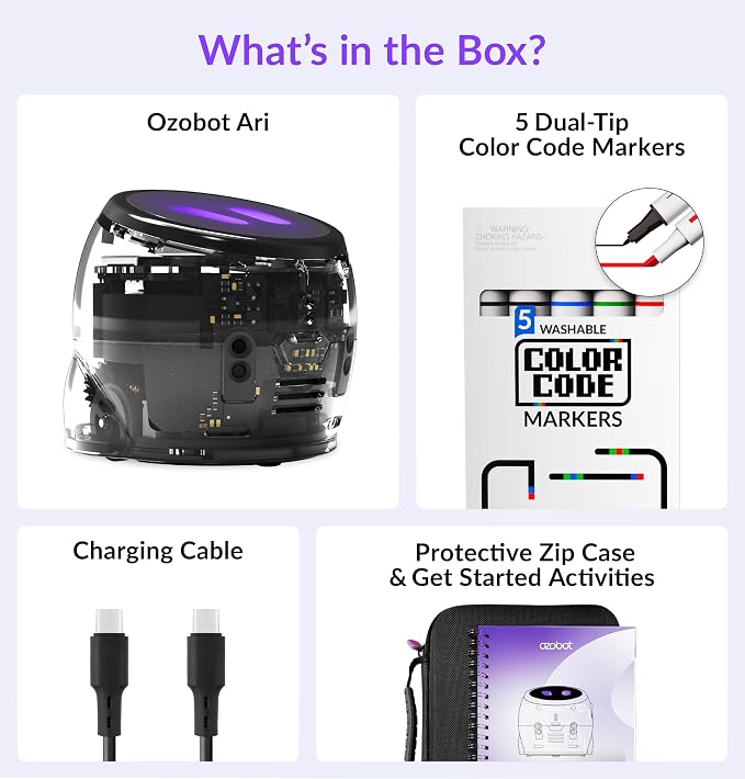 Ozobot Ari Coding Robot Kit | Ages 8-14 | STEM Coding for Kids & Teachers