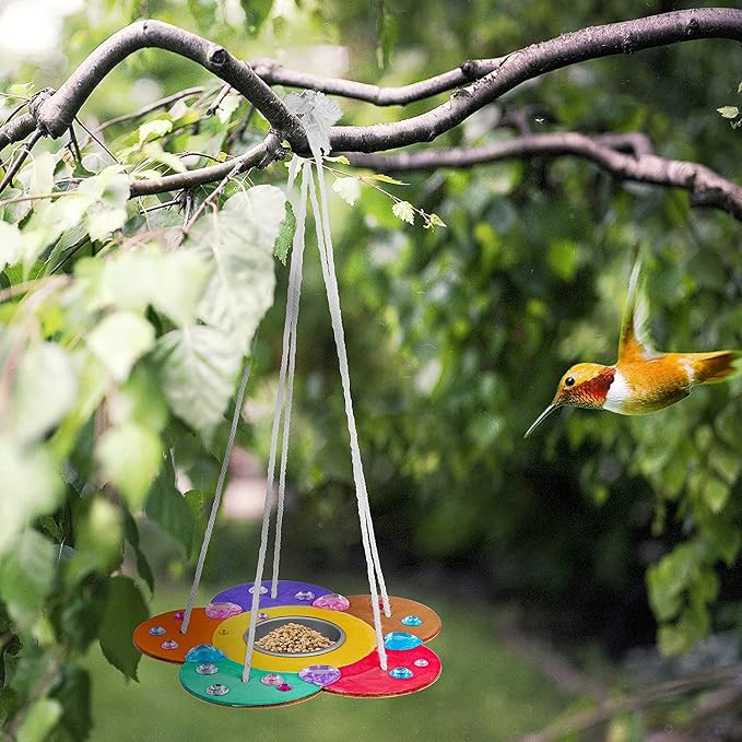 Gooidea Kids Arts and Crafts Bird Feeders for Outside, 2-Pack DIY Wooden Paint Kits Outdoor Toys Holiday Crafts for Boys & Girls Age 3-5 4-8 8-12
