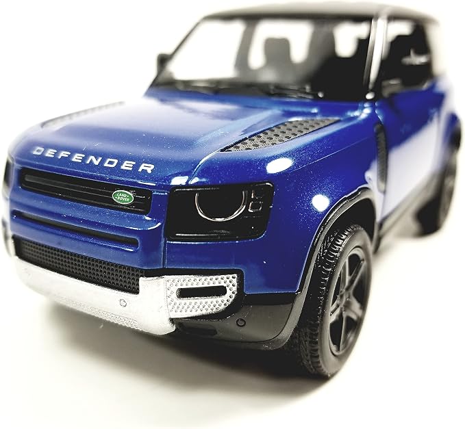 KiNSMART - Land Rover Defender 90 1:36 Scale 5" Die Cast Metal Model Toy SUV (Sky Blue)