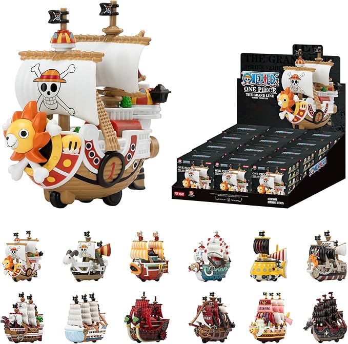 POP MART One Piece - The Grand Line Series Vehicles Blind Box Figures, Collectible Toys Home Decorations, Holiday Birthday Gifts for Boys, Whole Set
