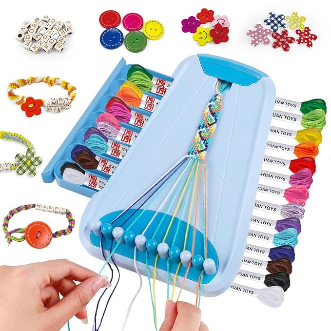 CEUCAL Bracelet Making Kit for Girls - Friendship Bracelet Kit - Birthday Gifts for Ages 6 7 8 9 10 11 12 Year Old Girl, Arts and Crafts for Kids Ages 8-12 Teen String Bracelets DIY Maker