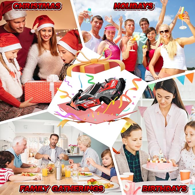 RC Drift Car 1/20 Scale 2.4GHz 4WD Remote Control Car with Led Lights 22KM/H High Speed Rechargeable Batteries Racing Sport Cars RC Cars for Kids Boys Girls Adults Gifts Birthday Christmas