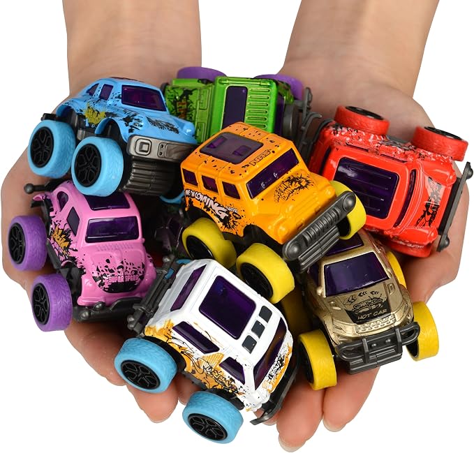 Monster Truck Christmas Stocking Stuffers for Boys Age 3-6 – Pull Back Monster Trucks for Party Favors, Set of 12
