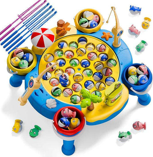 ORANGE OCEAN 70 PCS Magnetic Fishing Games for Kids Ages 4-8, Toddler Board Games for Kids 4-6 8-12, Toys for 3 4 5 6 Year Old Boys Girls, Ideas Birthday Gifts for Boys Girls 3-5 6-8