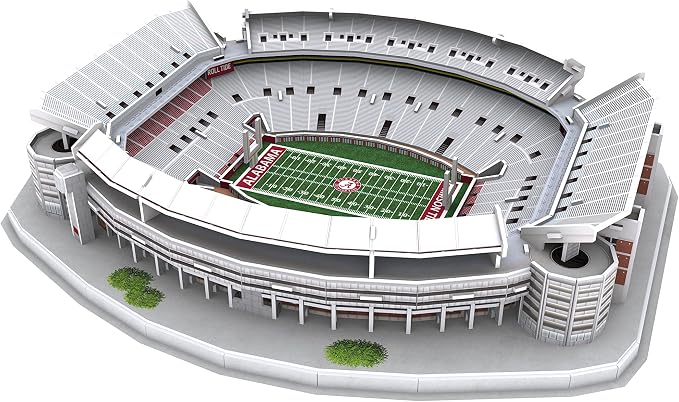 Pro Lion 3D Jigsaw Puzzle Bryant-Denny Stadium Construction Building Kits - 139 Pieces | Alabama Crimson Tide Football Gifts for Boys, Adults, Men & Kids Aged 7+ | Puzzles Games Kit for Creative Fans