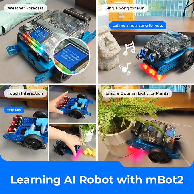 Makeblock mBot2 Coding Robot for Kids, Code Learning Support Scratch & Python Programming, Robotics Kit for Kids Ages 8-14 and up, Building STEM Robot Toys Gifts for Boys Girls