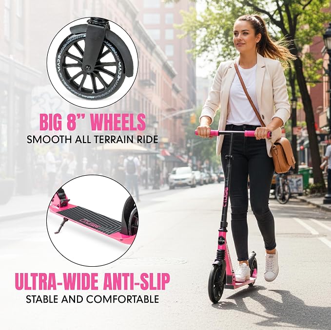 Kick Scooter for Kids, Teens & Adults - Lightweight Durable Frame, Smooth Ride, Sturdy Deck - Fun Rides for All Ages - Madd Gear