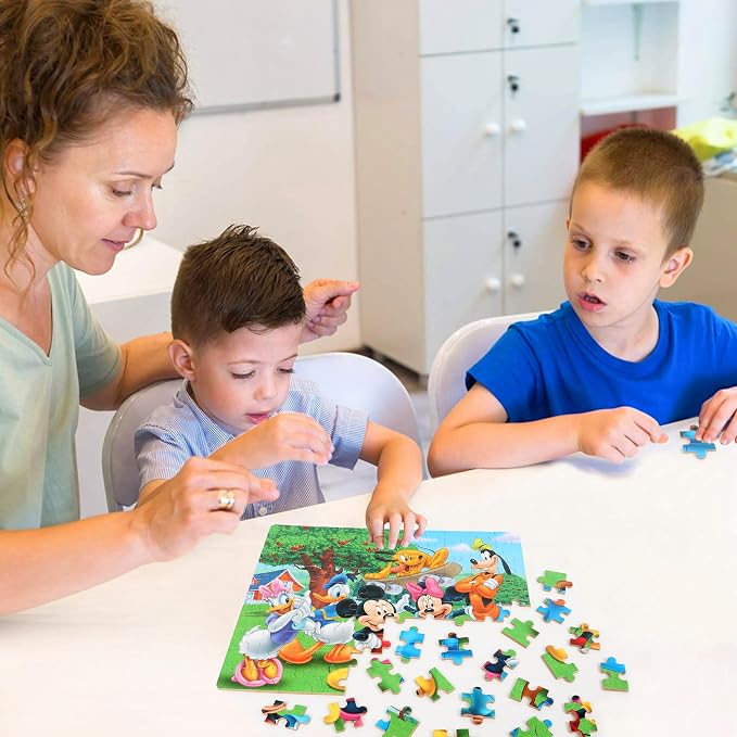 Puzzles for Kids Ages 4-6,100 Piece Puzzles for Kids Ages 6-8,Educational Learning Jigsaw Puzzles for Boys and Girls in Metal Box