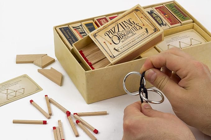 The Obscurities Box of Brain Teasers | 10 Matchbox Puzzles & 50 Challenges