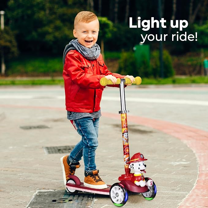 Kick Scooter for Kids, 3 Wheel Self Balancing, Light Up LED Wheels