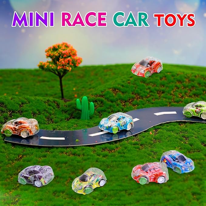 Worgree 50 Pcs Mini Pull Back Cars, Small Race Car Toys Bulk Party Favors for Kids 4-8 8-12 Treasure Box Toys for Classroom Prizes Pinata Goodie Bags Stuffers Birthday Gifts for Boys Girls Toddlers