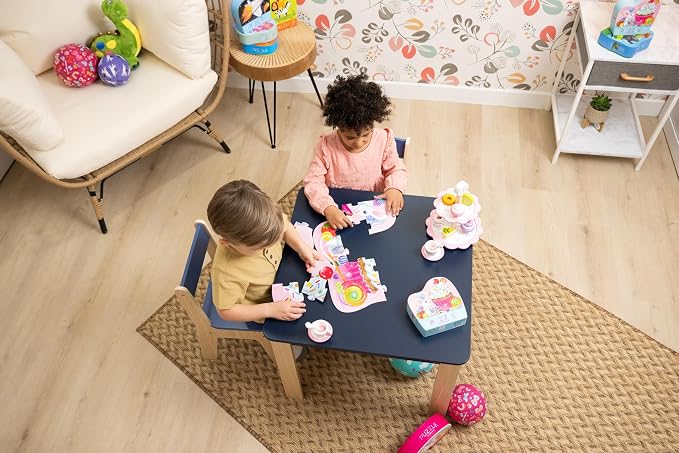 Crocodile Creek 12-Piece Mini Jigsaw Puzzle - Fun Floor Puzzles for Kids Ages 2-4 and Up - Heavy-Duty Shaped Box for Storage - Sweet Unicorn - 12" x 9" Finished