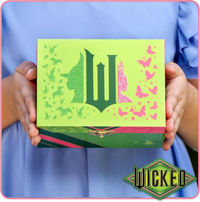 Wicked Jewelry Box for Girls - Musical Jewelry Box with Spinning Figurine, Wicked Toys for Kids Ages 3-5