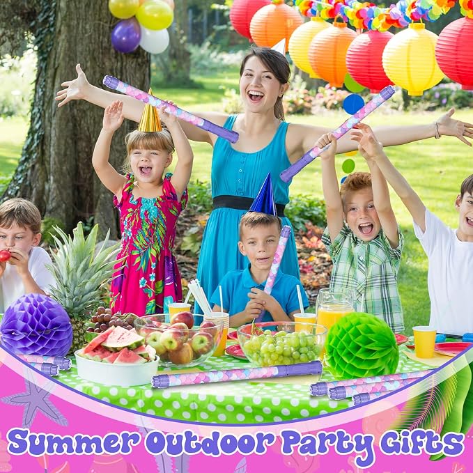 Halloscume 12 Pcs Mermaid Party Favors, 15'' Water Guns Bulk for Kids Water Squirt Blasters Guns, Summer Activity Swimming Pool Backyard Beach Outdoor Toys for Kids Adults, 39 ft Range Shooter