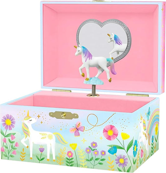 Giggle & Honey® Musical Unicorn Jewelry Box for Girls | Music Boxes for Little Girls | Toddler Jewelry Box for 4 Year Old Kids | Toys for Toddlers | Birthday Gifts for Kids 5, 6, 7, 8, 9 Years