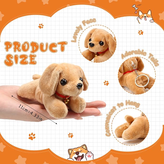 Sosation 20 Pcs Mini Stuffed Animal Dog Bulk Adopt a Puppy Favors Soft Puppy Gift Party for Kids Vet Tech Birthday Party Charity Donation Classroom Goodie Stuffer (Simple Style,Delicate Color)